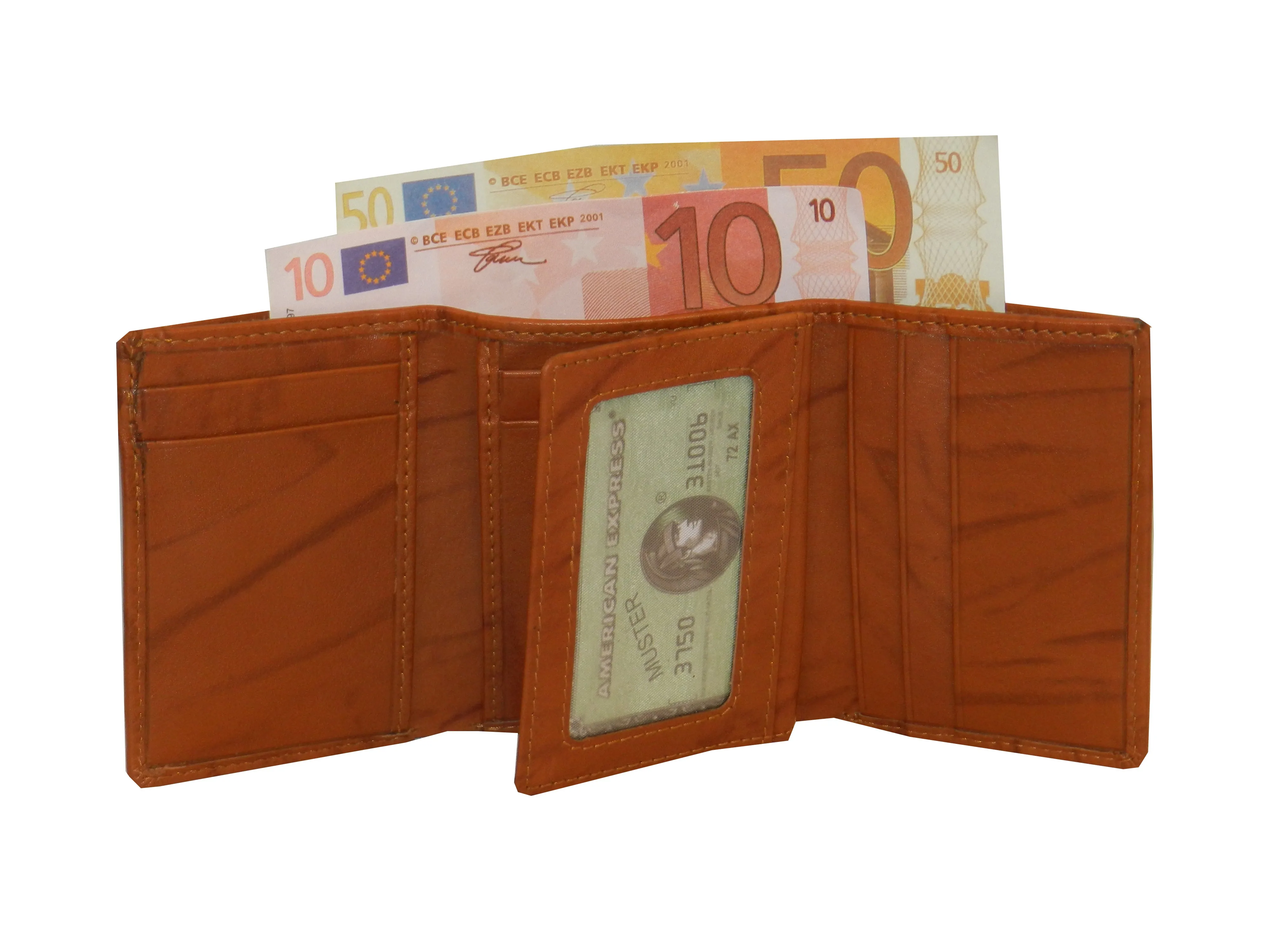 Trikon 12 Card Trifold Wallet Full Elastic #1539 [EL.LOOP]