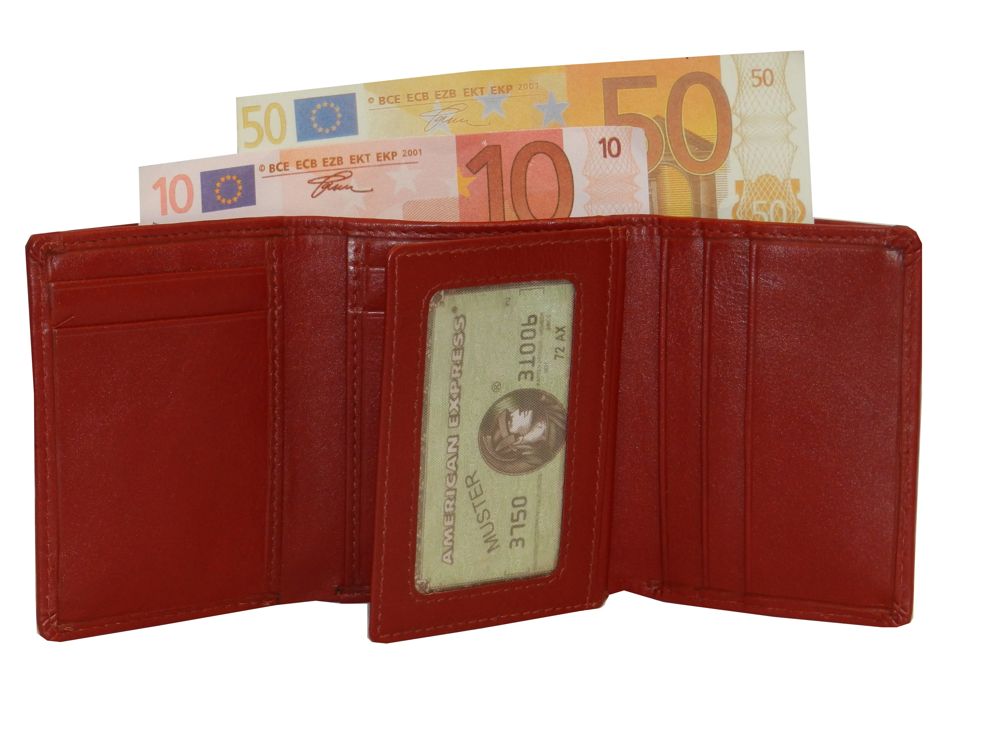 Trikon 12 Card Trifold Wallet Full Elastic #1539 [EL.LOOP]