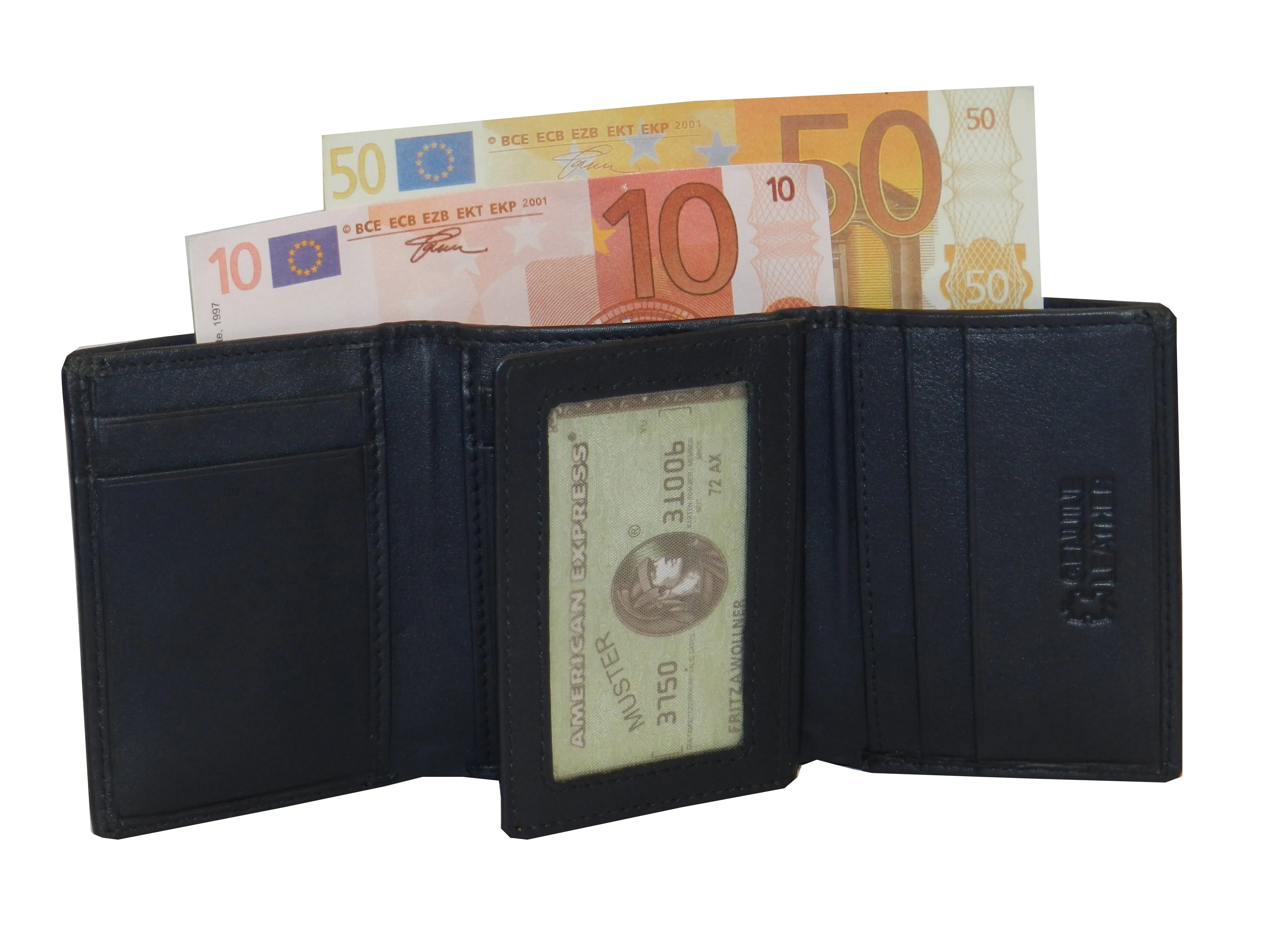 Trikon 12 Card Trifold Wallet Full Elastic #1539 [EL.LOOP]