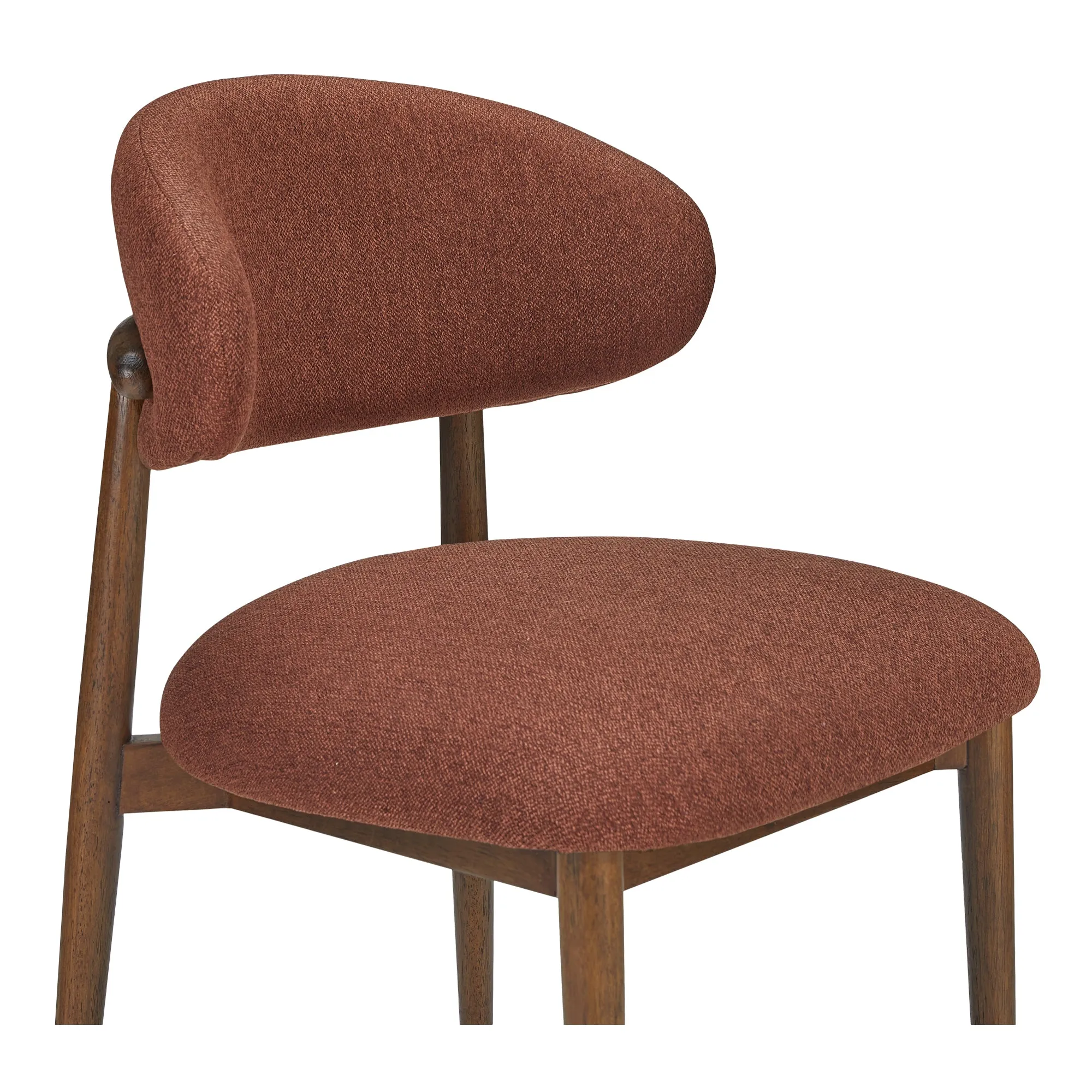 Vintage-Chic Wingback Dining Chair in Dark Espresso