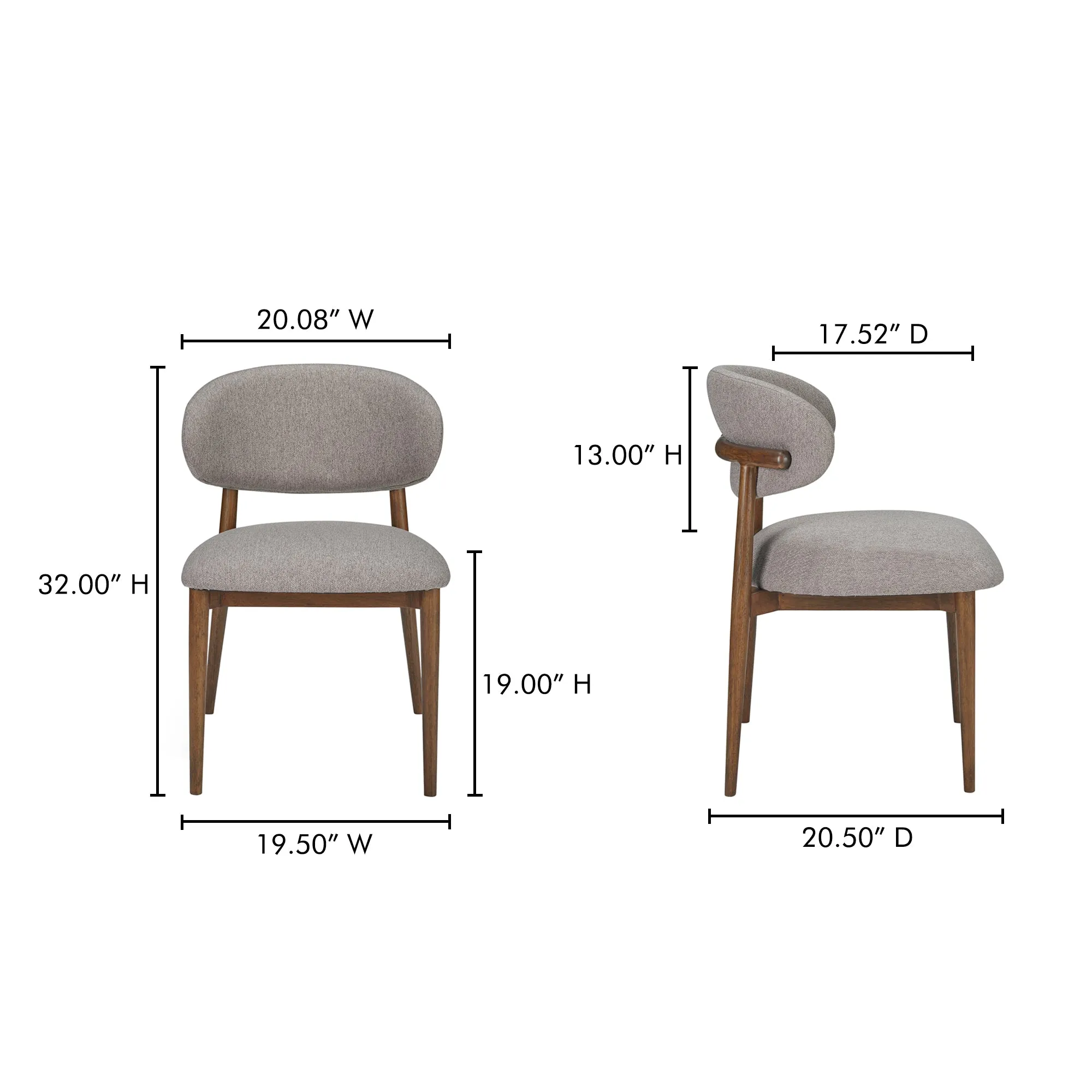 Vintage-Chic Wingback Dining Chair in Dark Espresso