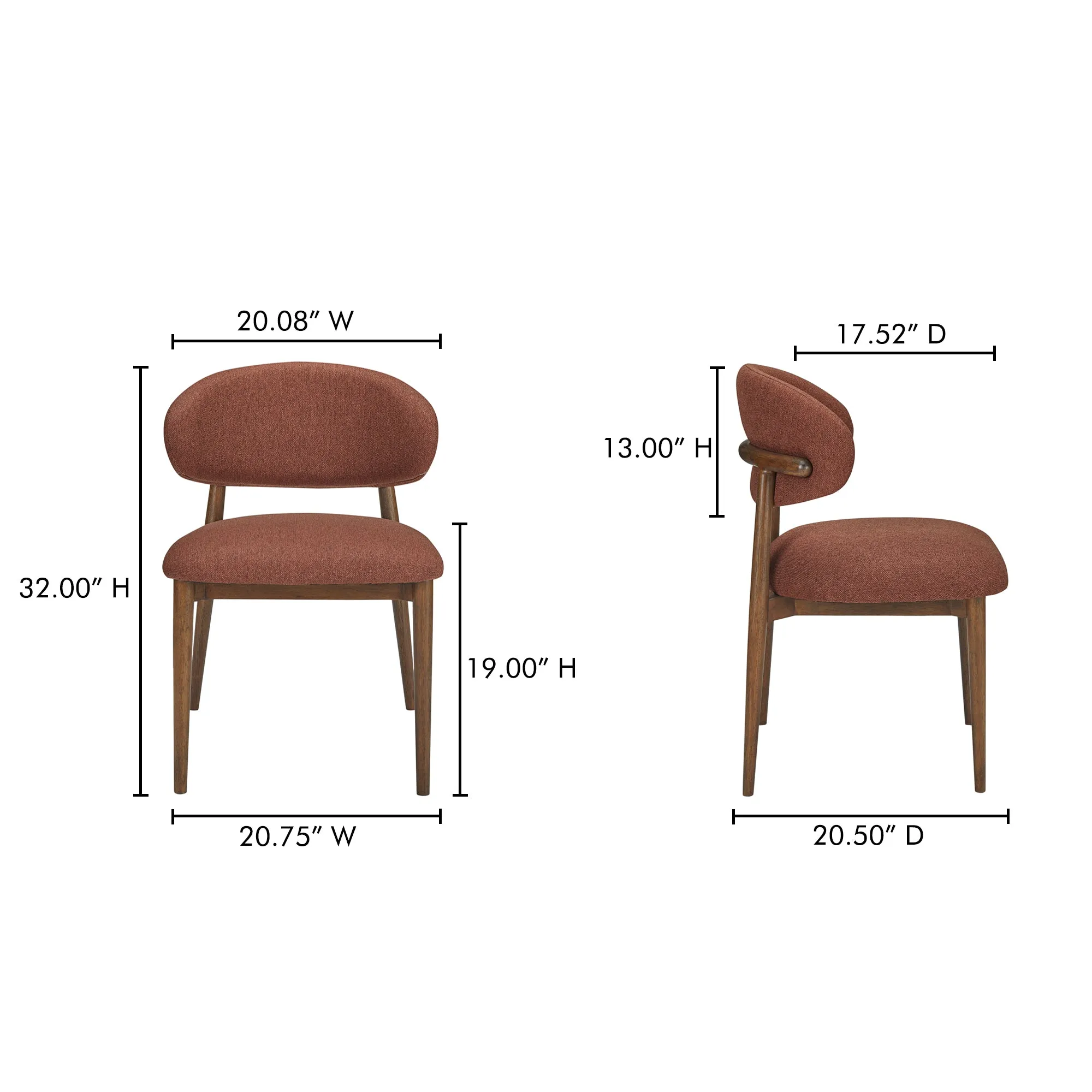 Vintage-Chic Wingback Dining Chair in Dark Espresso