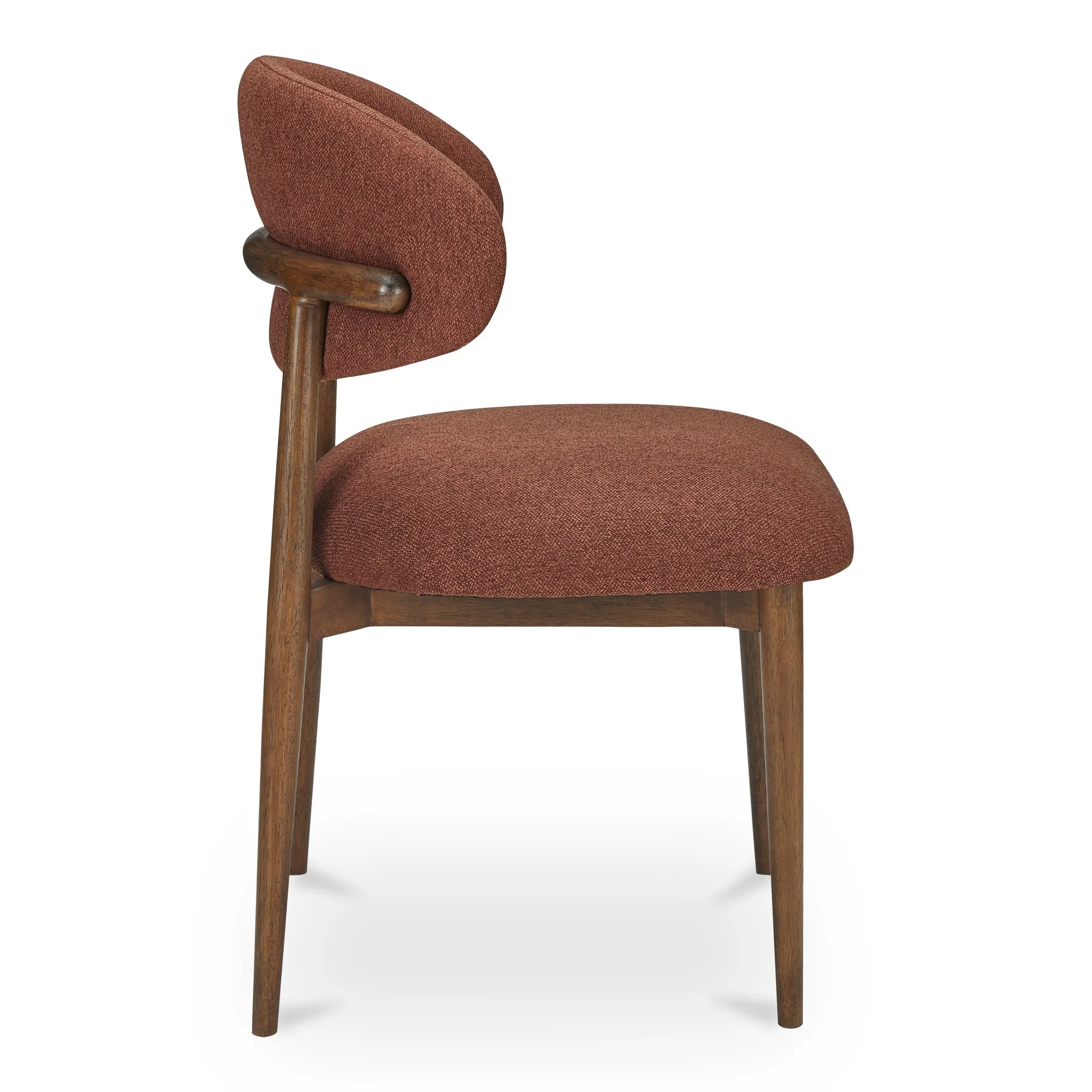 Vintage-Chic Wingback Dining Chair in Dark Espresso