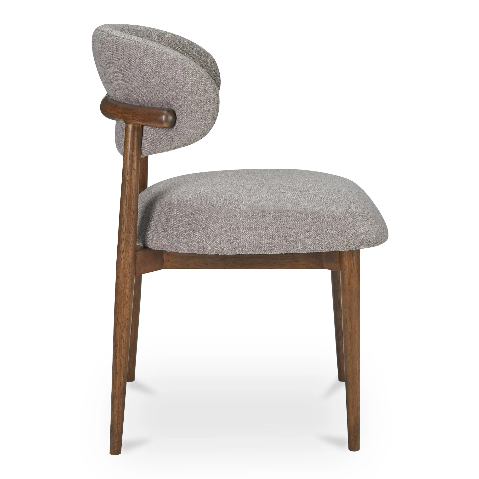 Vintage-Chic Wingback Dining Chair in Dark Espresso