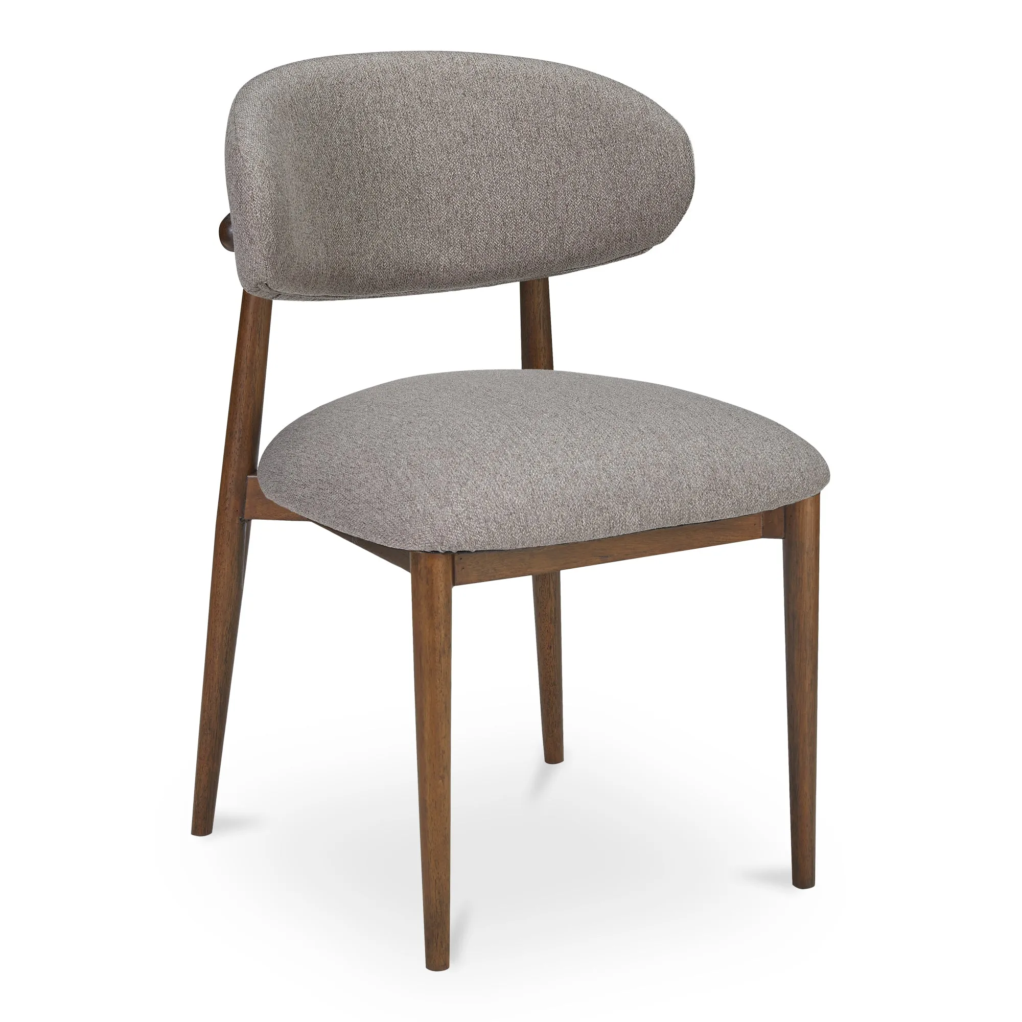 Vintage-Chic Wingback Dining Chair in Dark Espresso