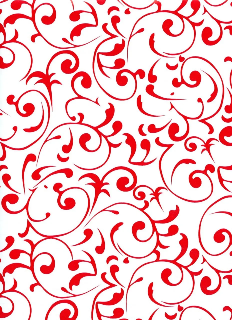 Virtu Red Scroll Contact Paper 9FT.