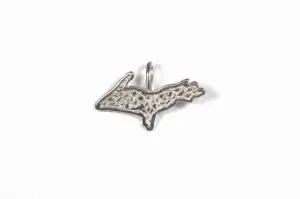 White Gold Nugget Upper Peninsula Pendant