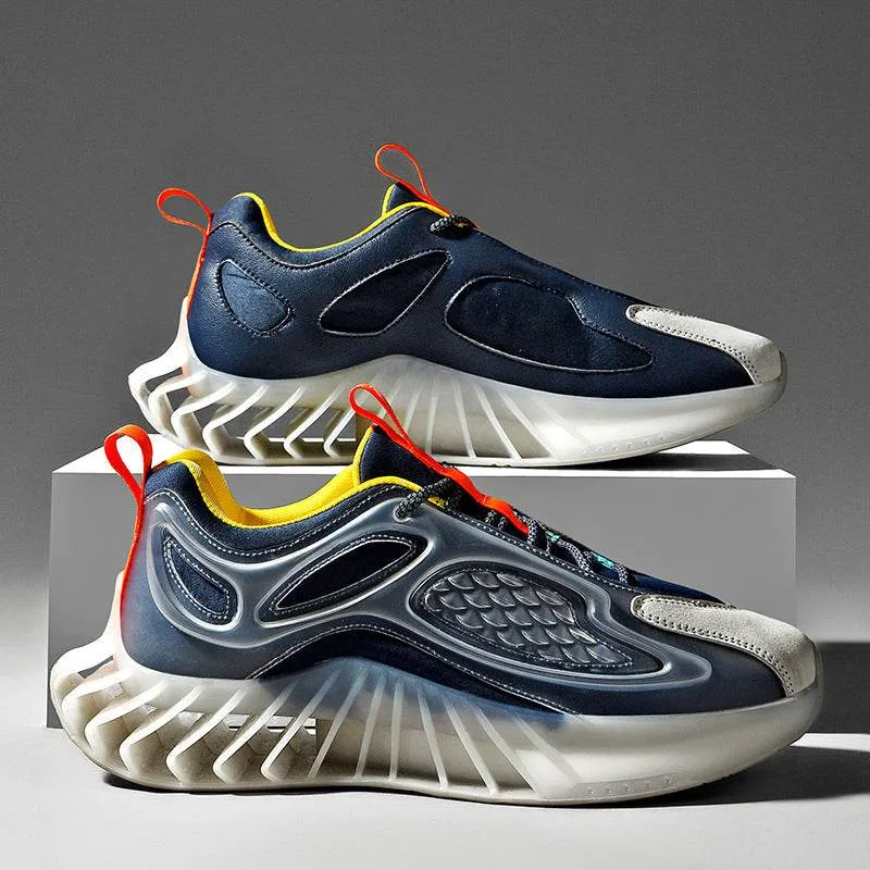 Wide Size Running Shoes - Men's Low-Top Sports Shoes