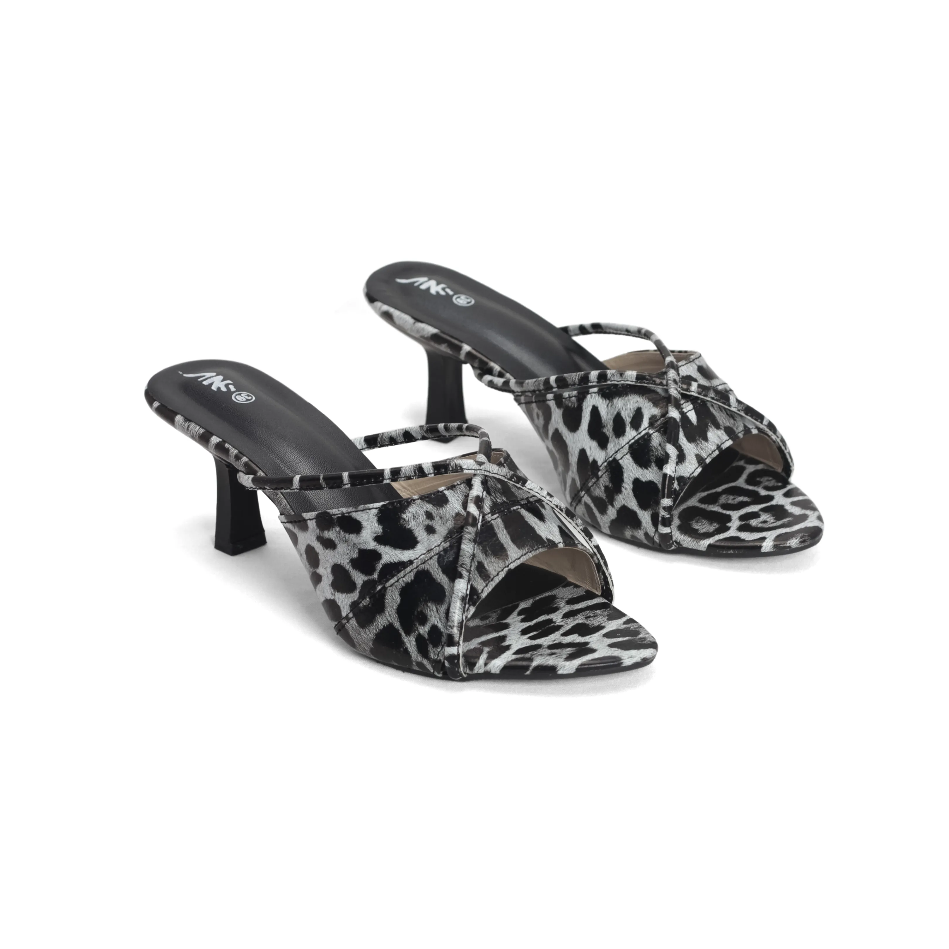 Women's Leopard Print Kitten Heels for Summer" Nawabi Shoes BD