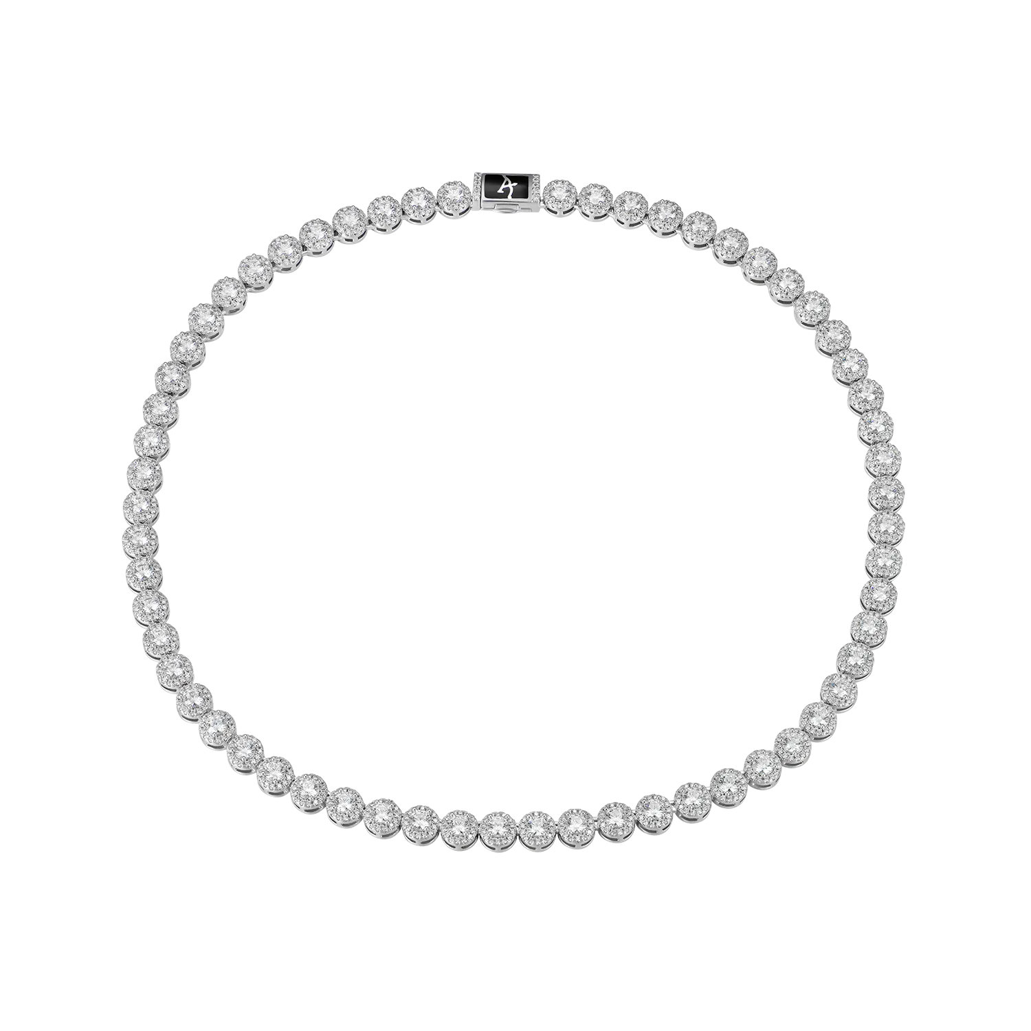 Women's Round Cut Clustered Tennis Chain - 7mm