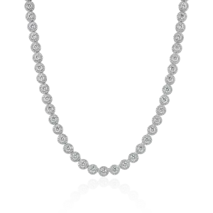 Women's Round Cut Clustered Tennis Chain - 7mm